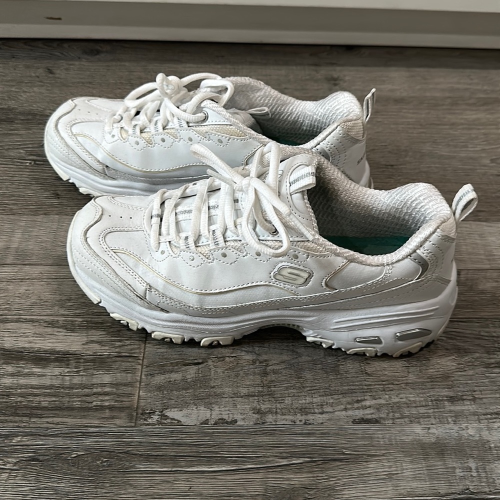 White memory foam sneakers